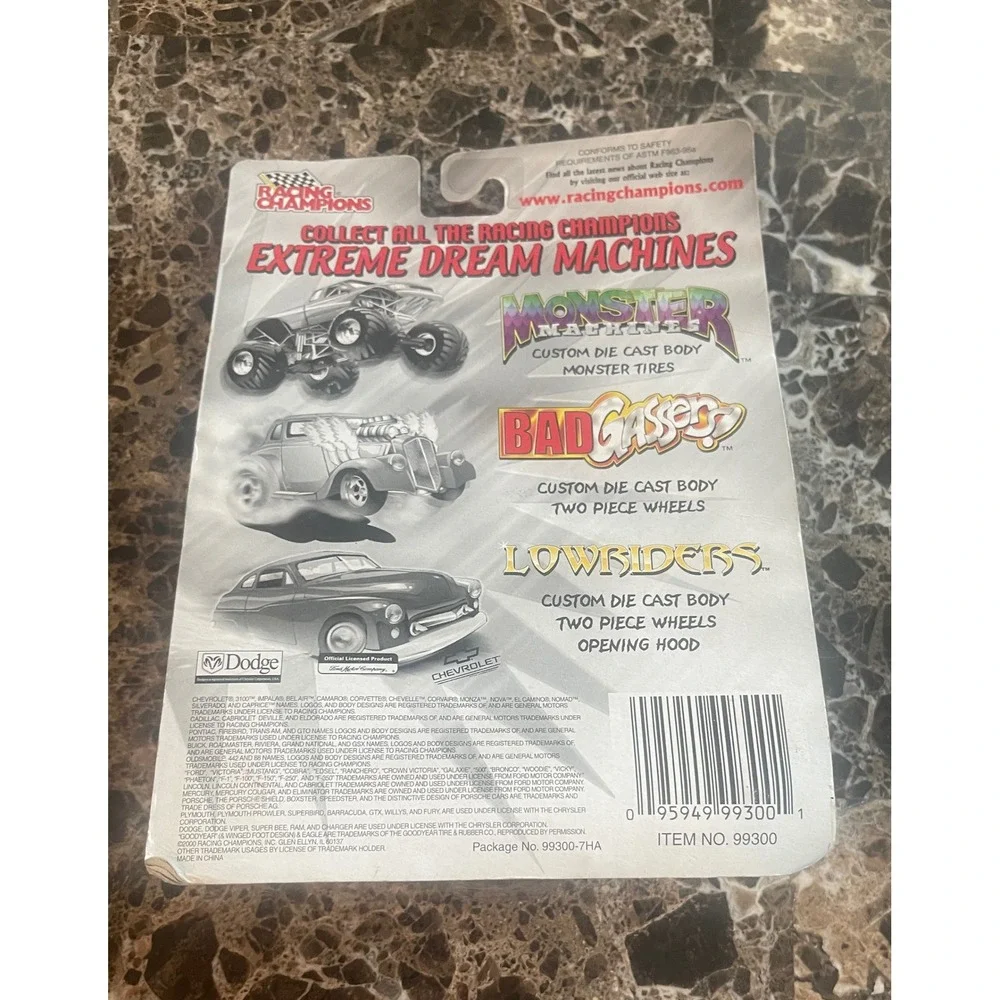 Racing Champions Lowriders 60 Chevy Impala Black Silver Diecast Car 99300 NEW